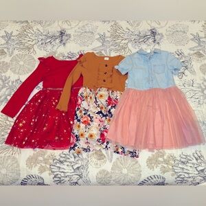 Lot of 3 girls dresses size 4T-5T